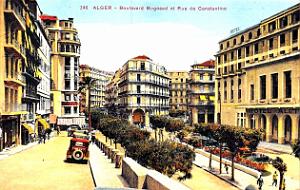 Alger - Boulevard Bugeaud et Rue de Constantine - Hotel Aletti